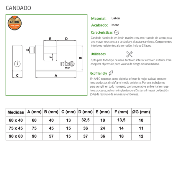 candado seguridad niza