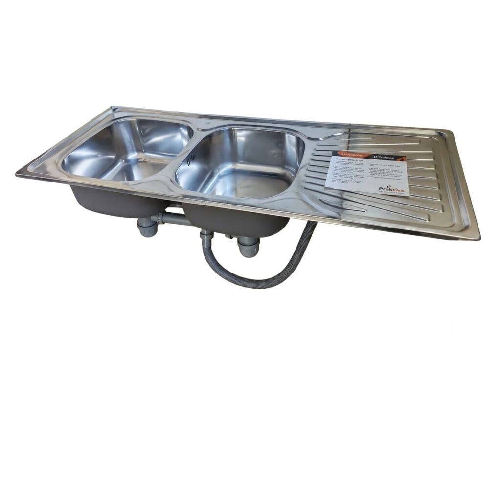 Lavaplatos 2 Bachas salida de 2 1/2″ PRAKTIKO